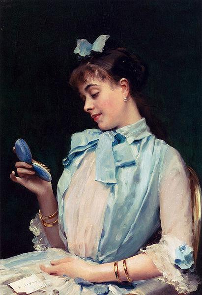 Raimundo Madrazo Portrait Of Aline Mason In Blue oil painting image